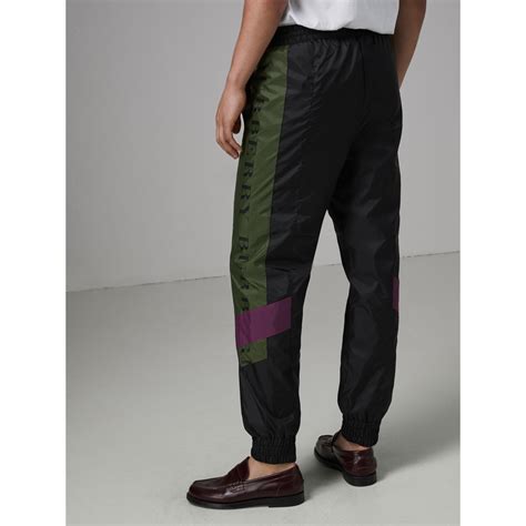 burberry logo panel shell suit pants|Burberry Pants for Men .